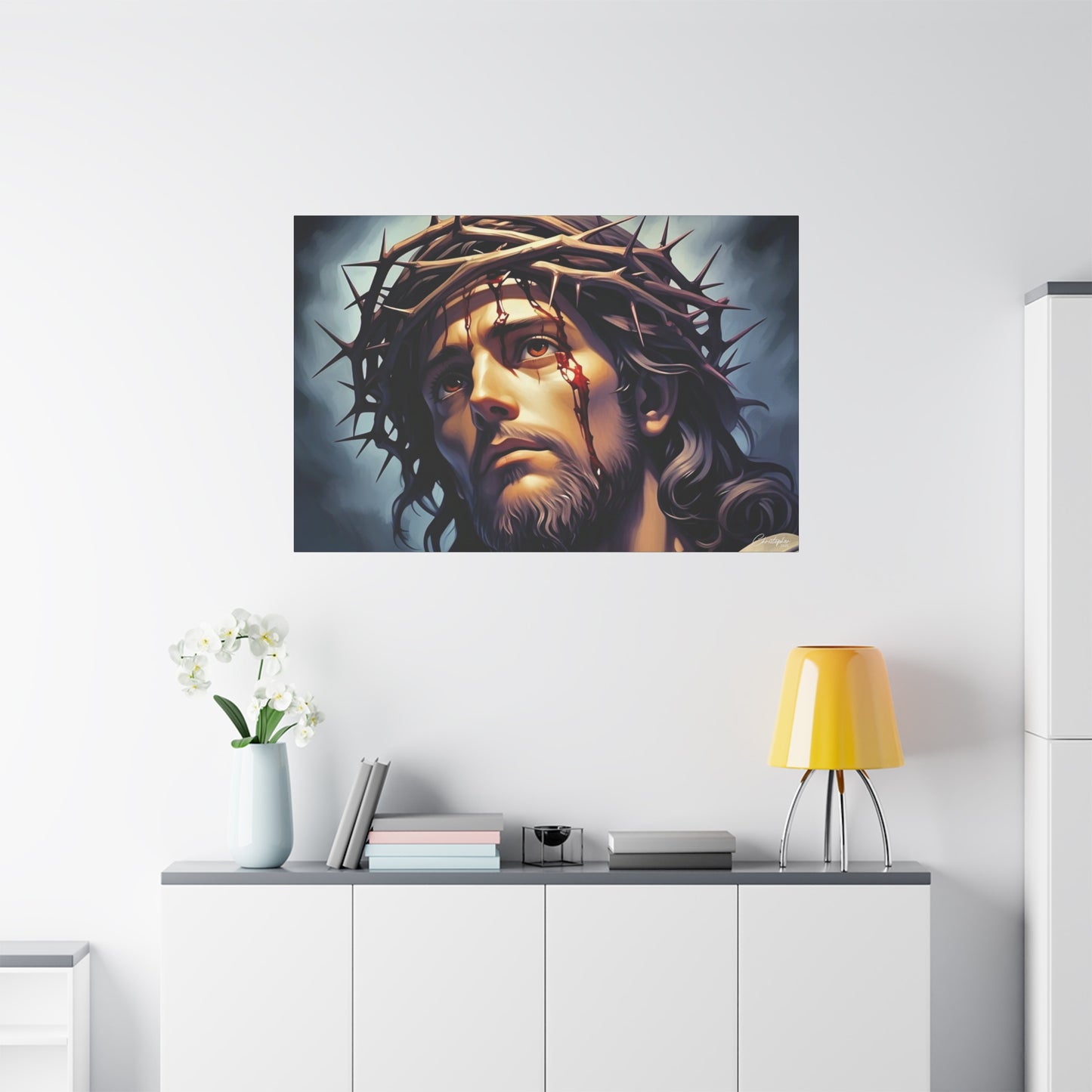 Religious Art Print Canvas, Inspirational Wall Decor, Christian Home Decor, Jesus Art, Gift for Faith-Based Celebrations