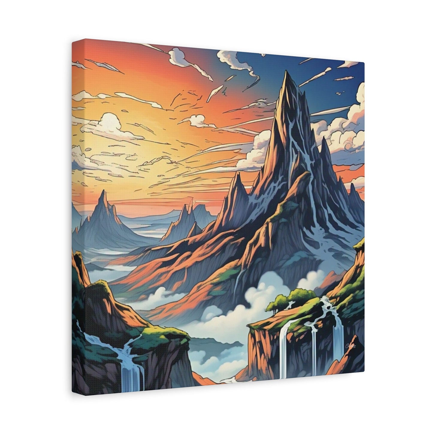 Stretched Canvas Art Print, Mountain Sunrise Landscape Decor, Wall Art for Home, Gift for Nature Lovers, Perfect for Living Room, [...]