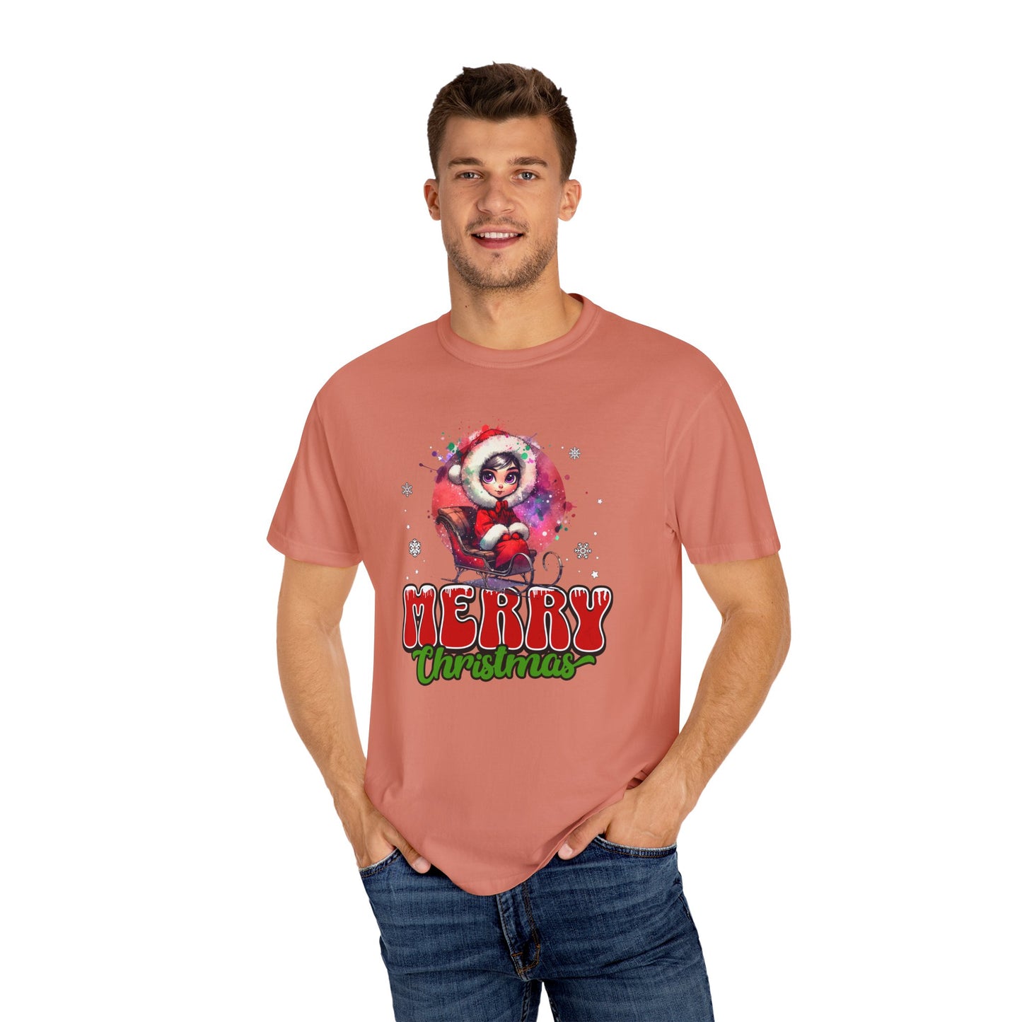 Merry Christmas Unisex Garment-Dyed T-Shirt
