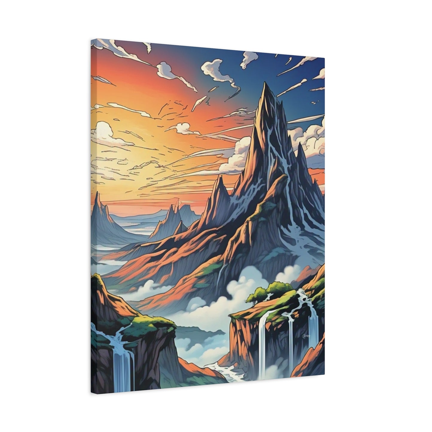 Stretched Canvas Art Print, Mountain Sunrise Landscape Decor, Wall Art for Home, Gift for Nature Lovers, Perfect for Living Room, [...]