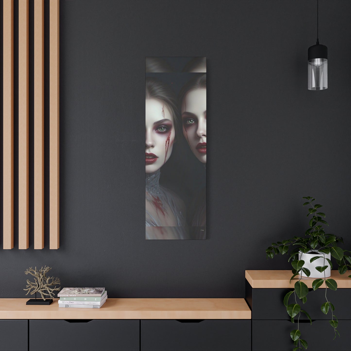 Spooky Art Canvas Print, Matte Canvas, Stretched Wall Decor, Gothic Home Decor, Halloween Art, Unique Gift