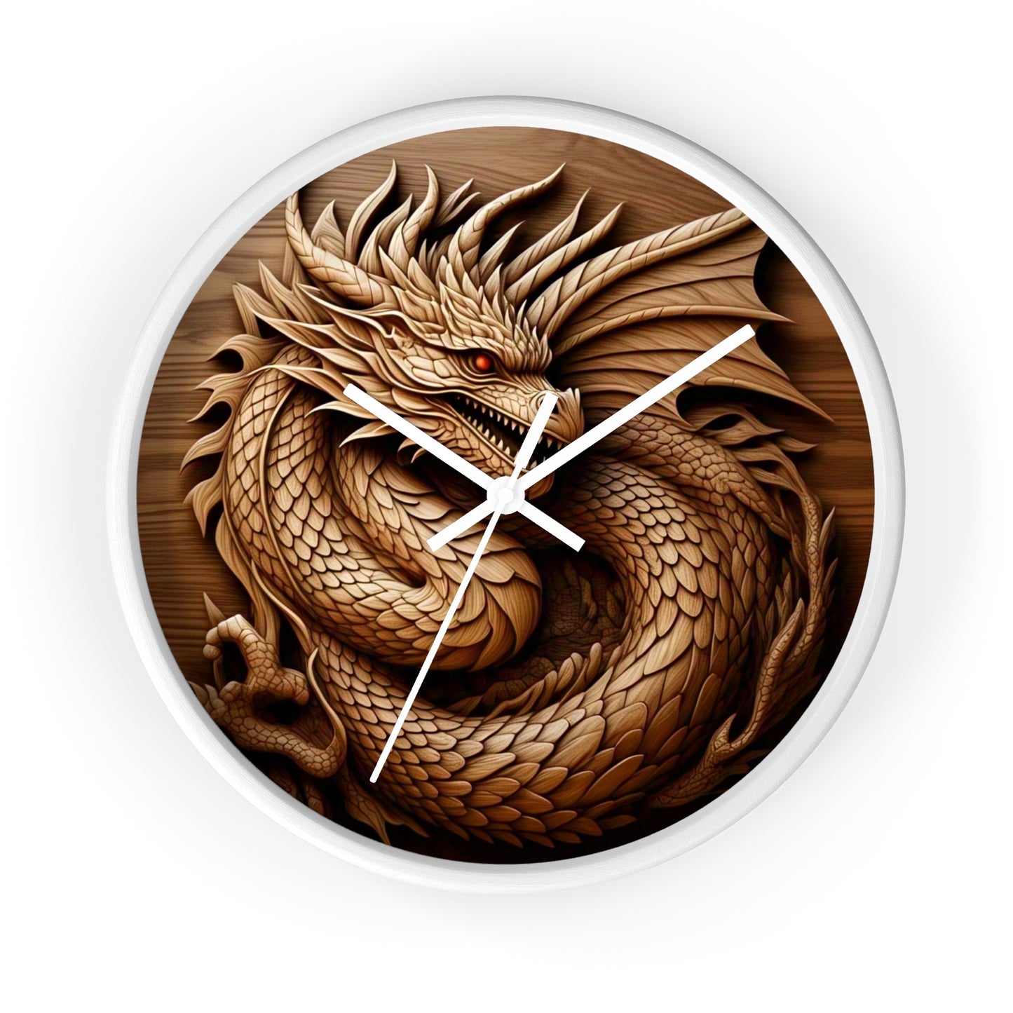 Dragon Art Wall Clock, Unique Home Decor, Fantasy Gift, Asian Inspiration, Timeless Wall Art