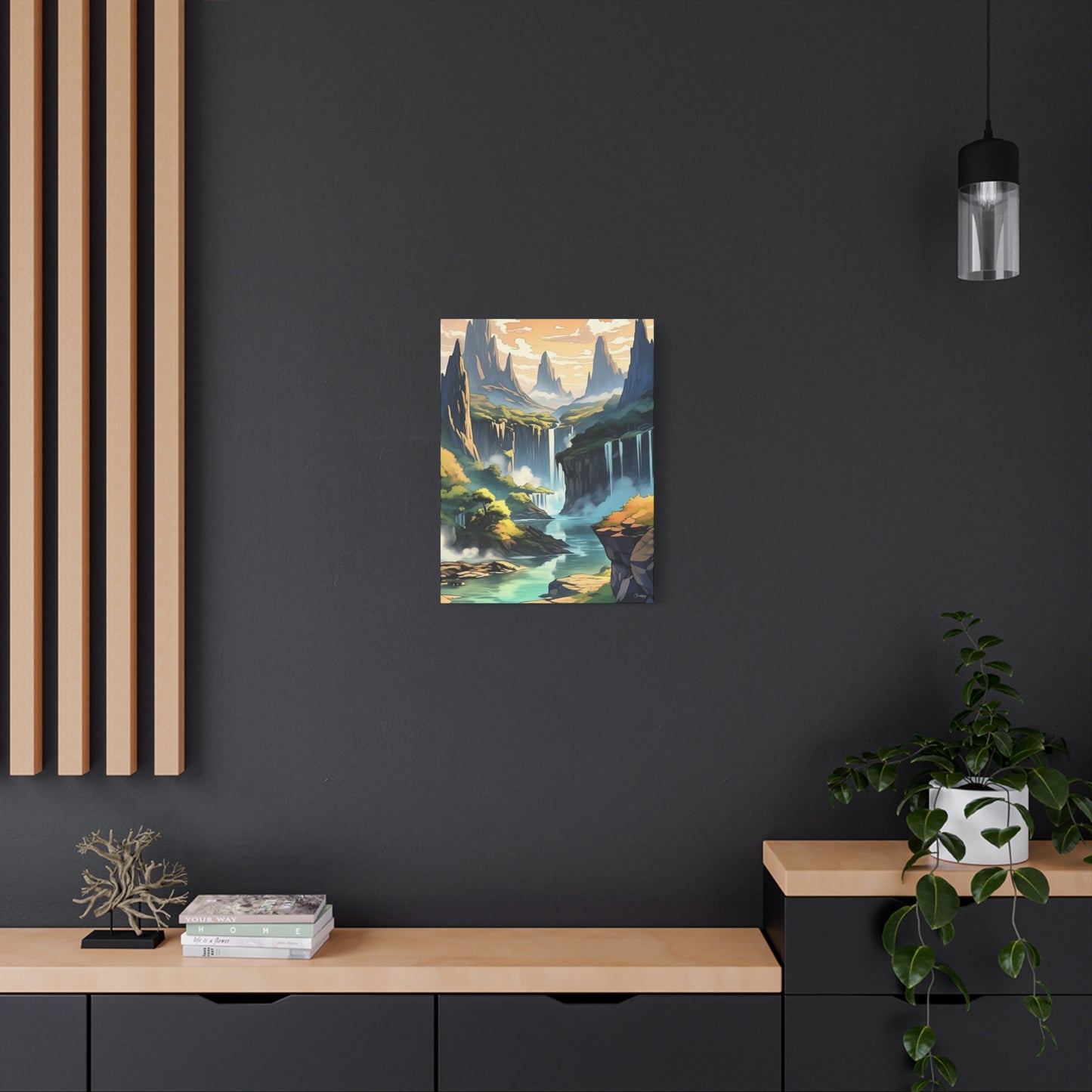 Serene Landscape Canvas Wall Art, Nature Home Decor, Tranquil Living Room Accent, Gift for Nature Lovers, Gallery Wall Piece