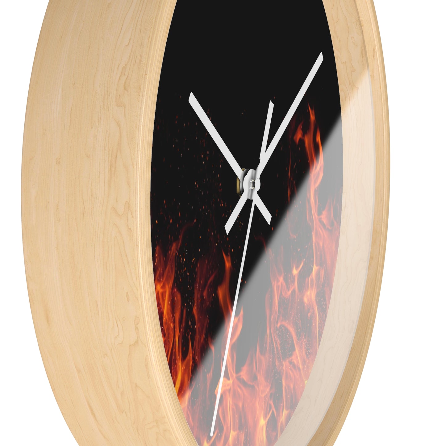 Fiery Flame Wall Clock | Home Decor, Gift for Him, Modern Art, Unique Timepiece, Burning Inspiration