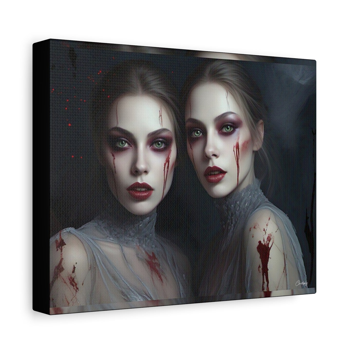 Spooky Art Canvas Print, Matte Canvas, Stretched Wall Decor, Gothic Home Decor, Halloween Art, Unique Gift