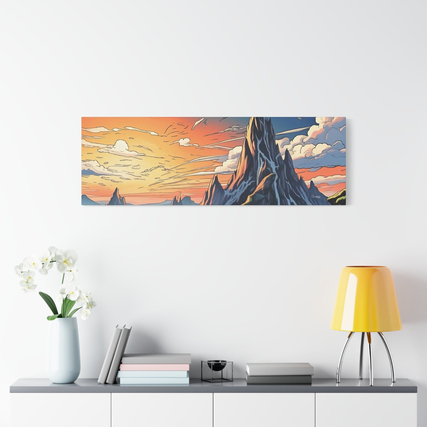 Stretched Canvas Art Print, Mountain Sunrise Landscape Decor, Wall Art for Home, Gift for Nature Lovers, Perfect for Living Room, [...]