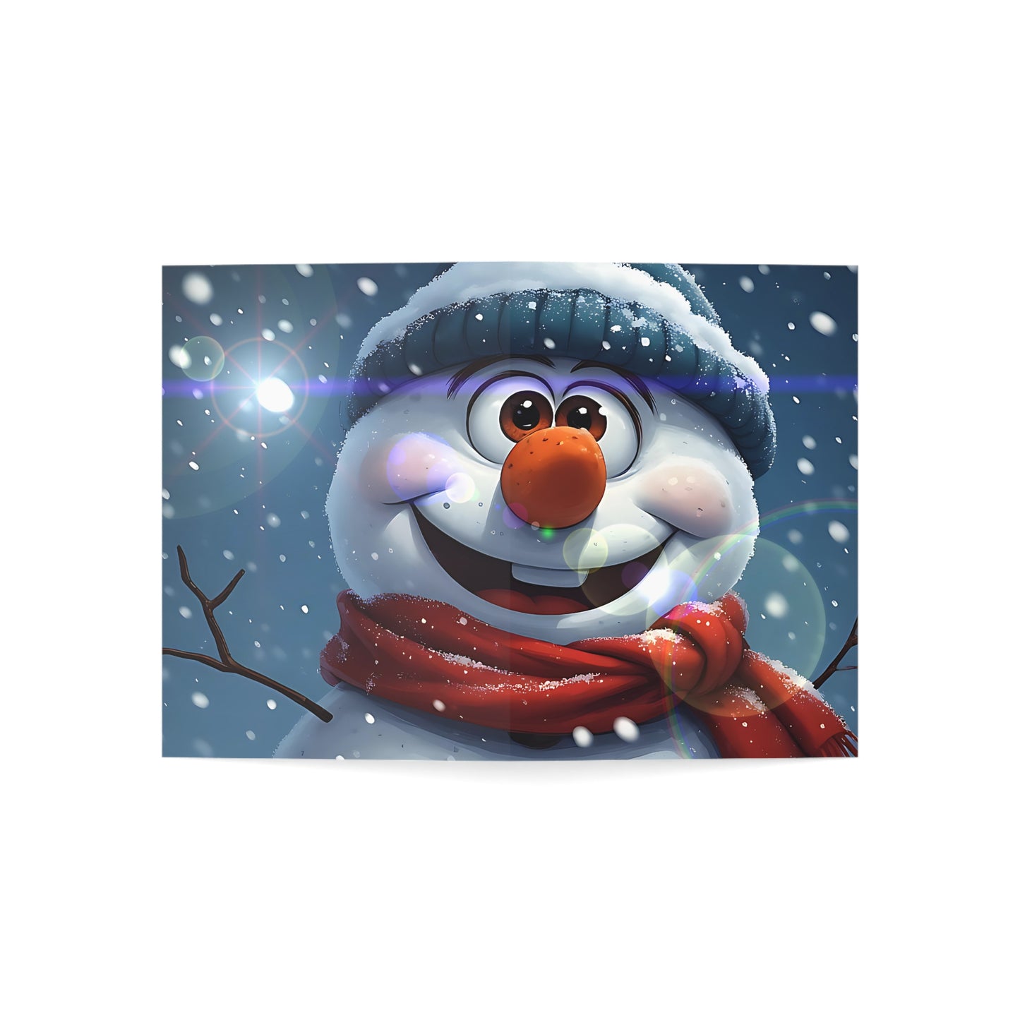 Snowman (Christmas Selfies) Greeting Cards - Festive Holiday Cards for Christmas and Winter Celebrations