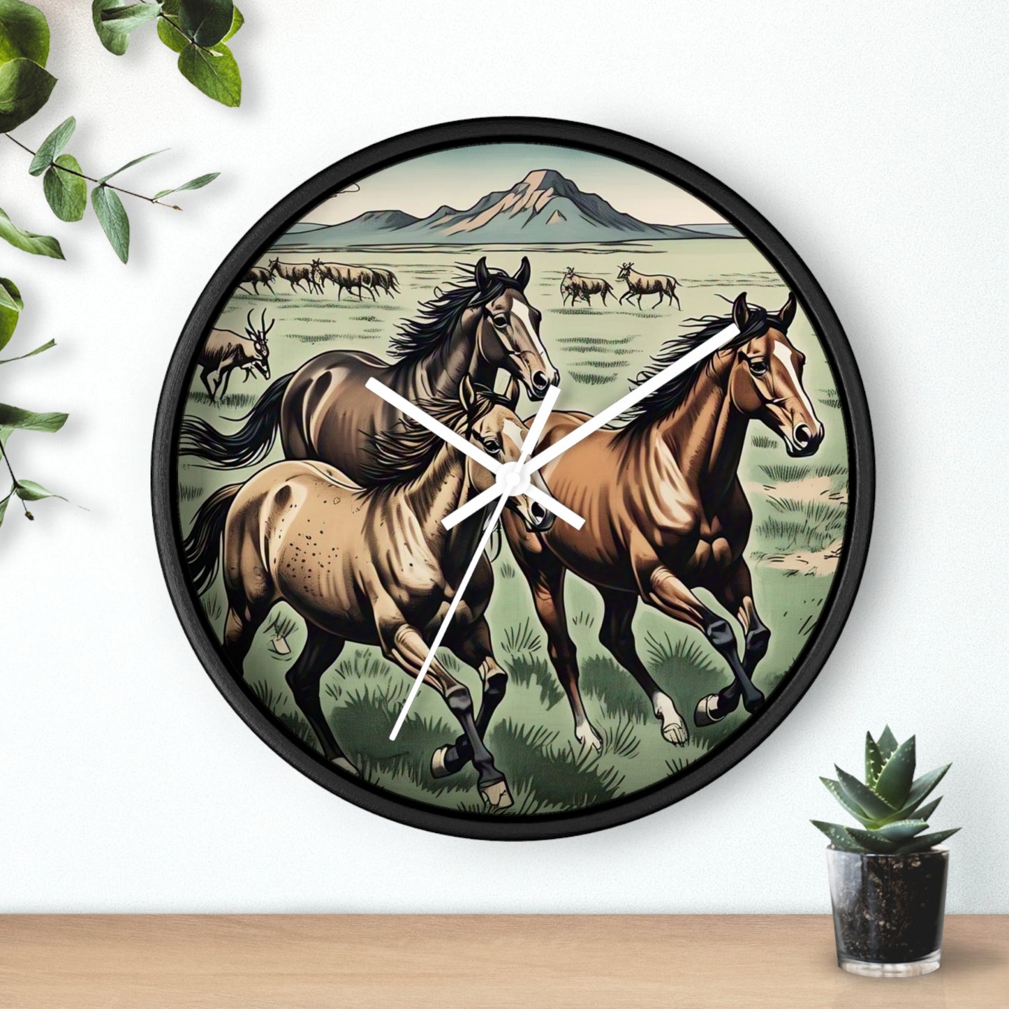 Rustic Horse Wall Clock - Equestrian Decor, Farmhouse Style, Gift for Horse Lovers, Country Home Decor, Western Wall Art