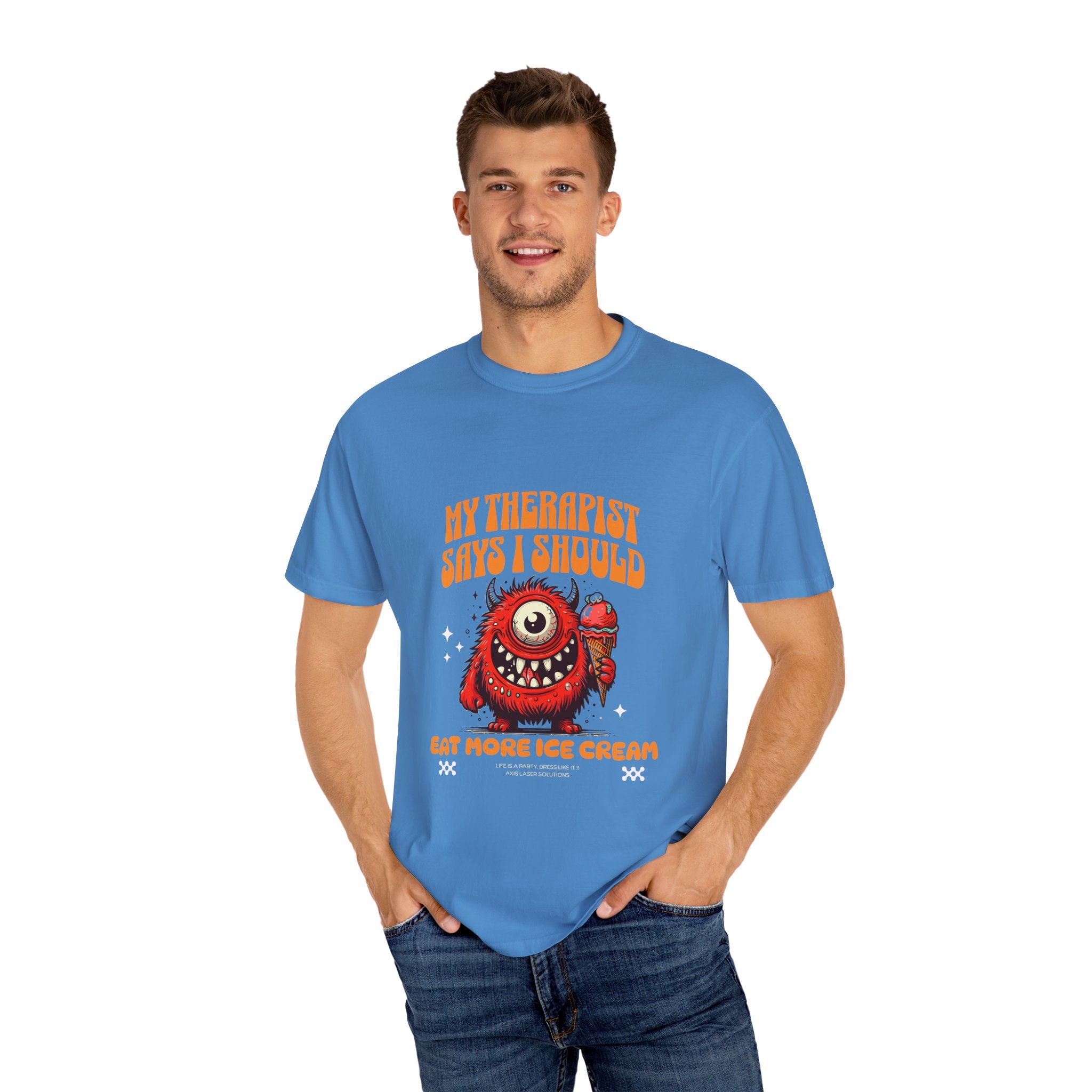 Funny Therapist T-Shirt, Unisex Humor Tee, Gift for Ice Cream Lovers, Casual Wear, Summer Fashion, Fun Gift Idea
