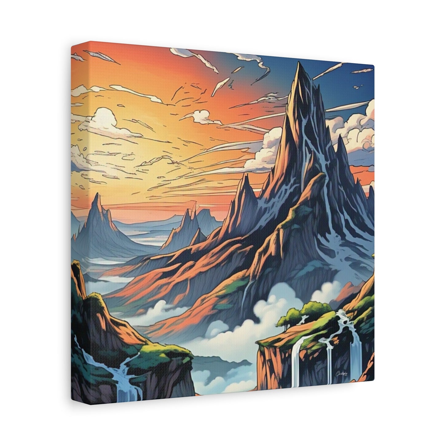 Stretched Canvas Art Print, Mountain Sunrise Landscape Decor, Wall Art for Home, Gift for Nature Lovers, Perfect for Living Room, [...]