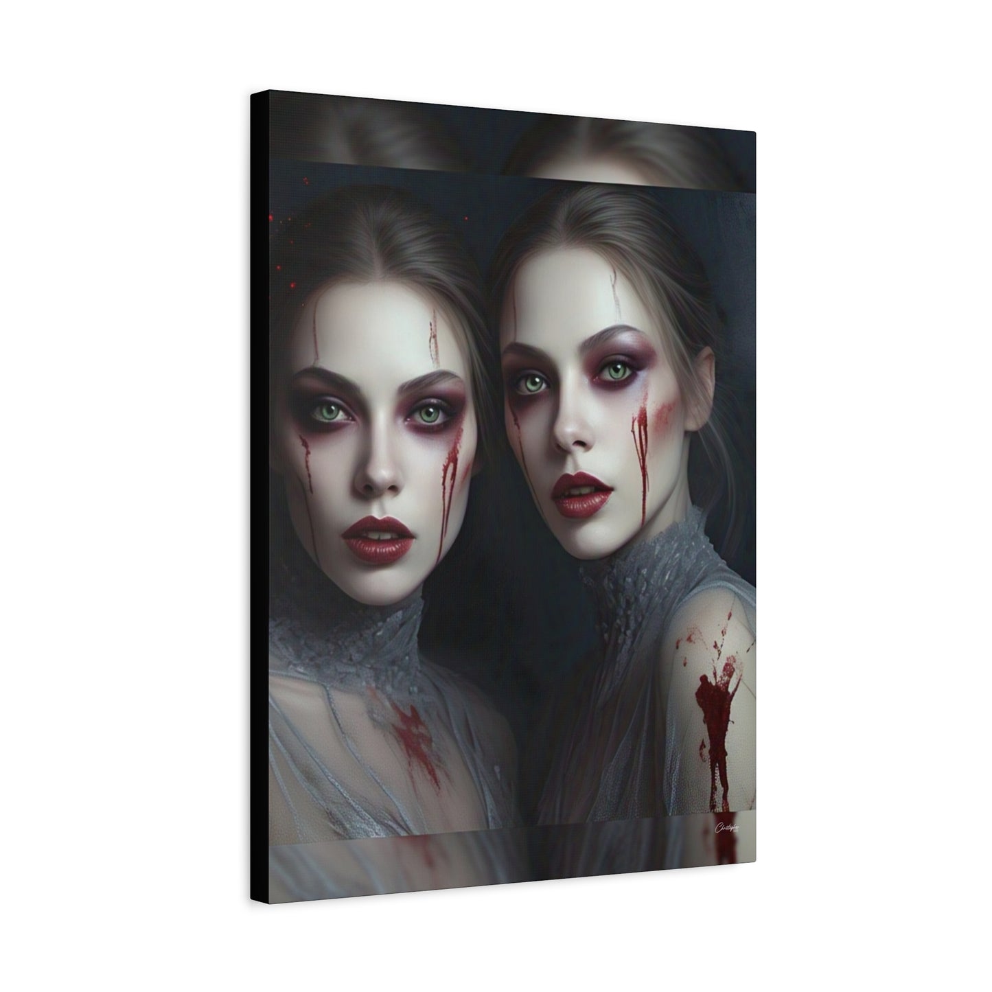 Spooky Art Canvas Print, Matte Canvas, Stretched Wall Decor, Gothic Home Decor, Halloween Art, Unique Gift