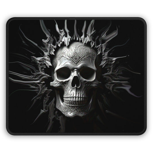 Edgy Skull Gaming Mouse Pad | Perfect for Gamers, Office Decor, Halloween, Gifts for Him, Dark Aesthetic Accessories