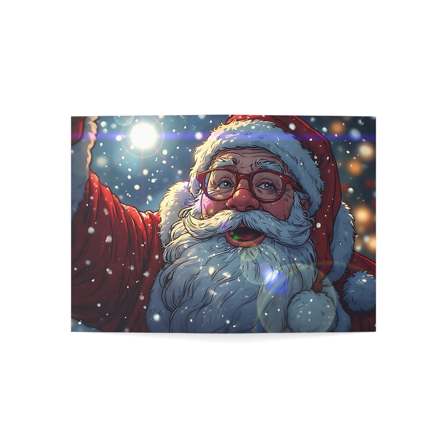 Festive Santa (Christmas Selfies) Greeting Cards - Holiday Magic Collection