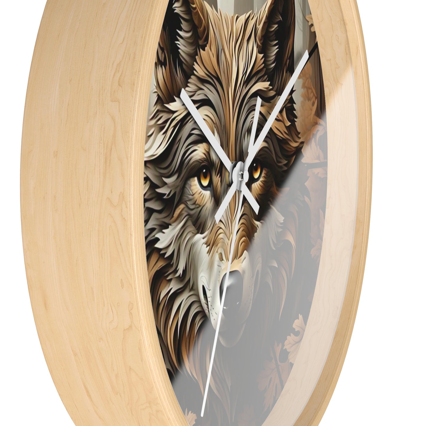 Wolf-Themed Wall Clock | Rustic Home Decor, Animal Lovers Gift, Woodland Lodge Accent, Nature-Inspired Wall Art, Unique Timepiece
