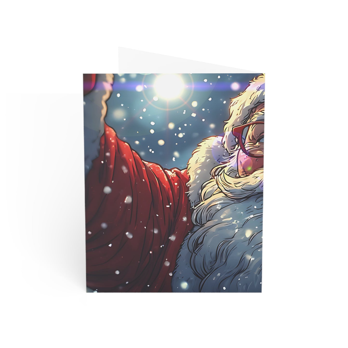 Festive Santa (Christmas Selfies) Greeting Cards - Holiday Magic Collection