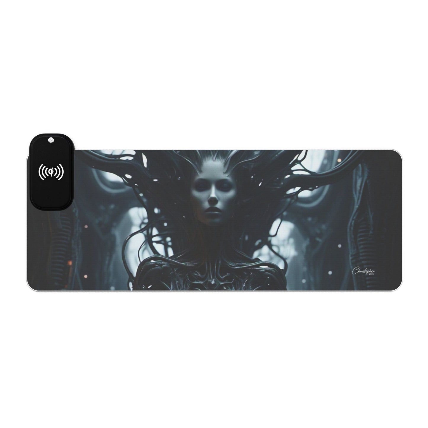 LED Gaming Mouse Pad with Wireless Charging - Futuristic Design