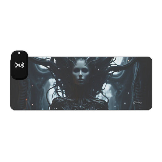 LED Gaming Mouse Pad with Wireless Charging - Futuristic Design