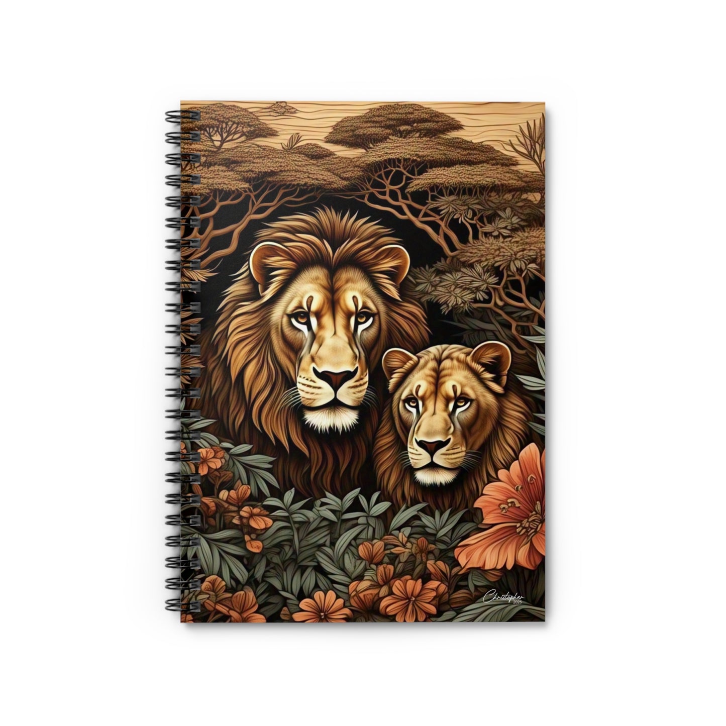 Majestic Lion Spiral Notebook -, Students, Journaling,
