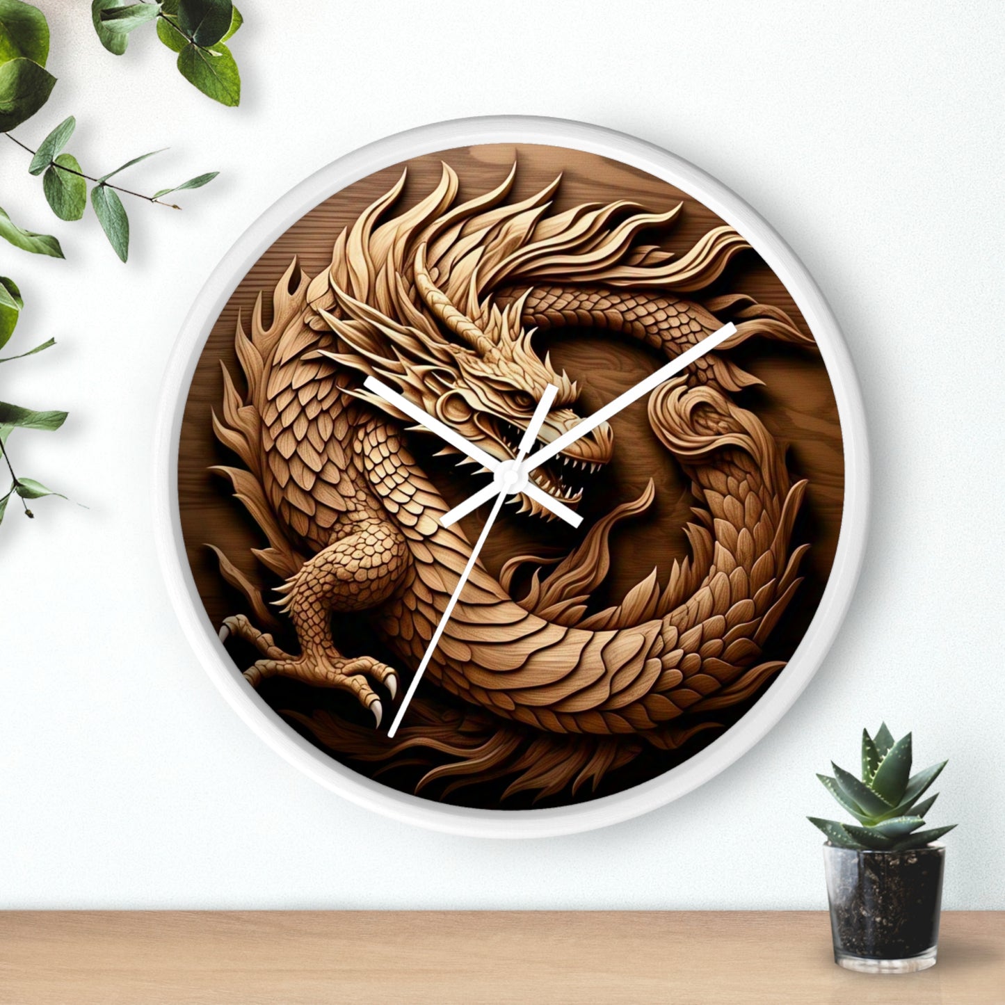Dragon Wall Clock - Asian Inspired Decor, Fantasy Home Accent, Gift for Dragon Lovers, Unique Wall Art, Timeless Elegance
