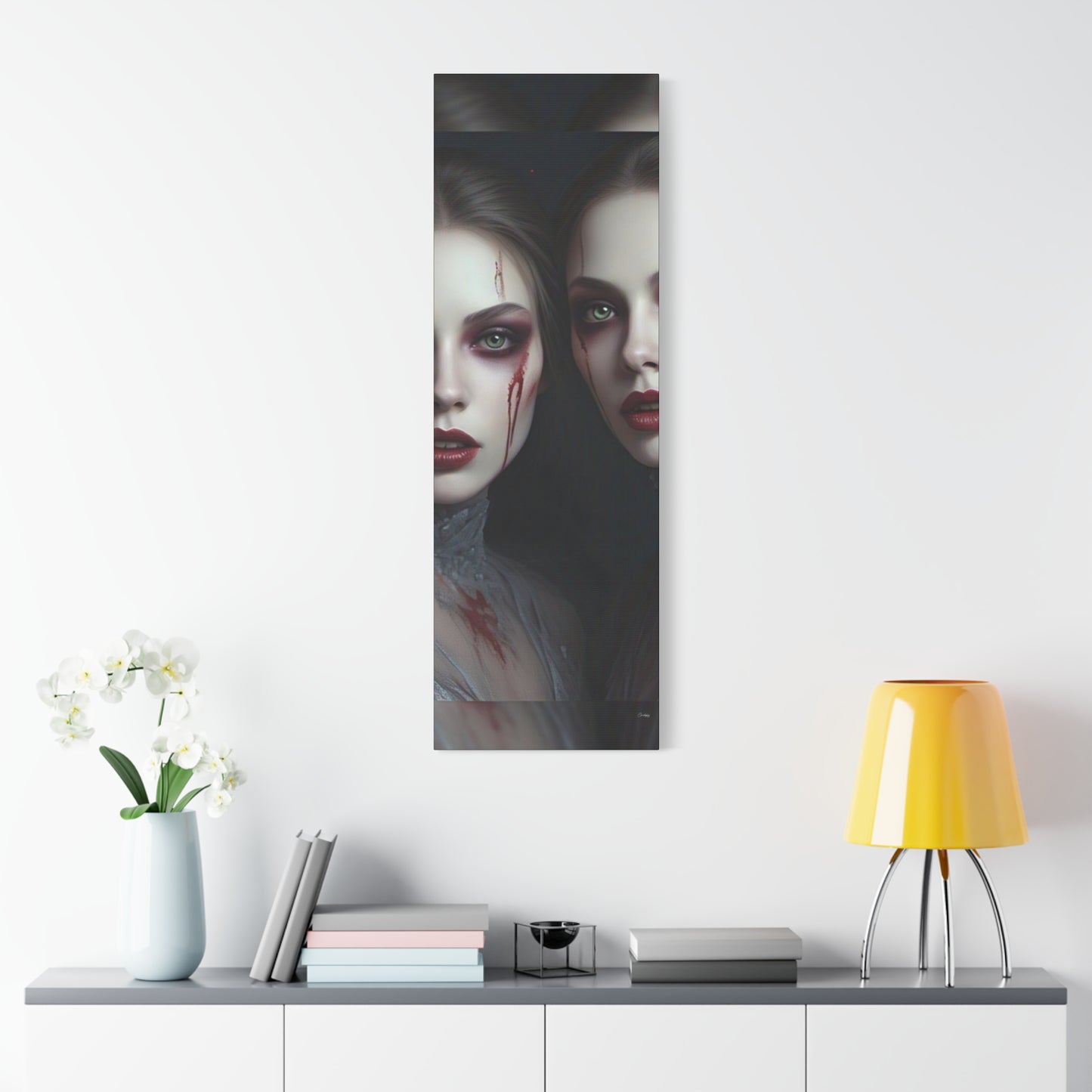 Spooky Art Canvas Print, Matte Canvas, Stretched Wall Decor, Gothic Home Decor, Halloween Art, Unique Gift