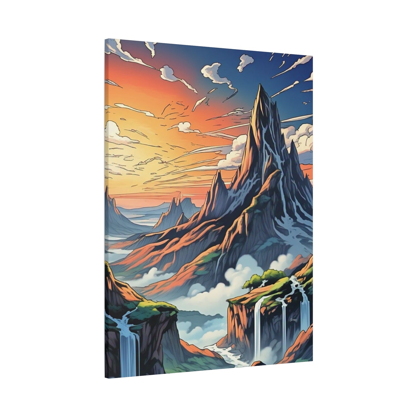 Stretched Canvas Art Print, Mountain Sunrise Landscape Decor, Wall Art for Home, Gift for Nature Lovers, Perfect for Living Room, [...]