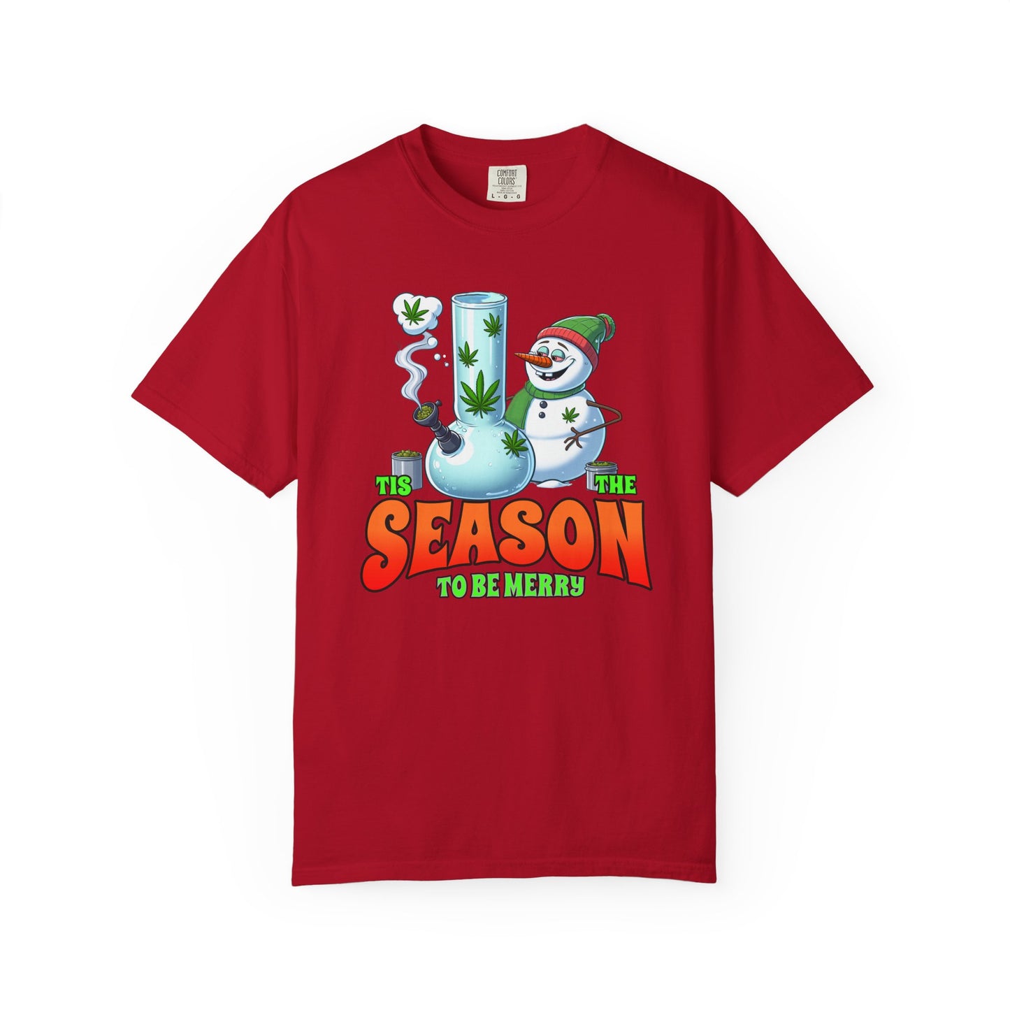 Holiday Cannabis Fun T-Shirt | Merry Season Tee, Unisex Gift, Party Apparel, 420 Friendly, Winter Social Wear