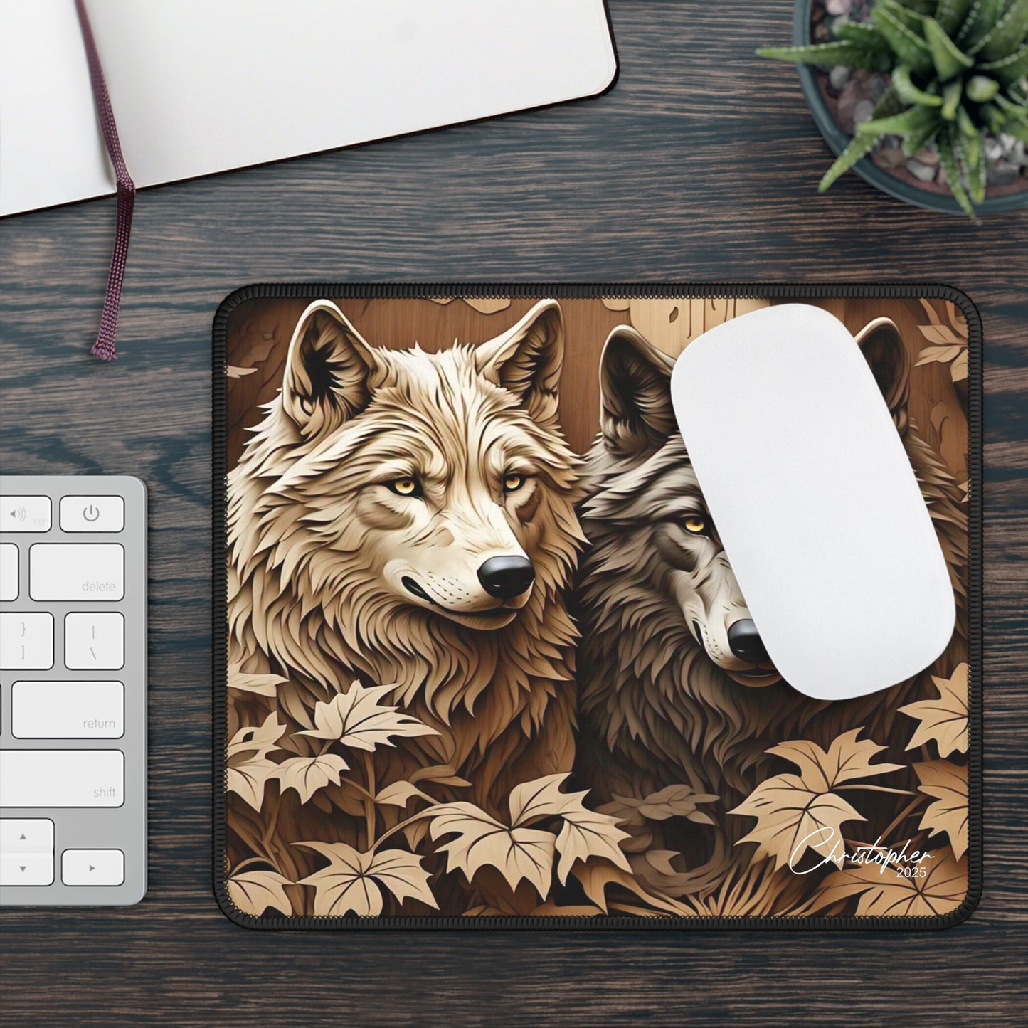 Artistic Wolf Gaming Mouse Pad - Nature Vibe Pad for Gamers & Wildlife Lovers, Unique Gift, Office Decor, Game Room Essentials, [...]