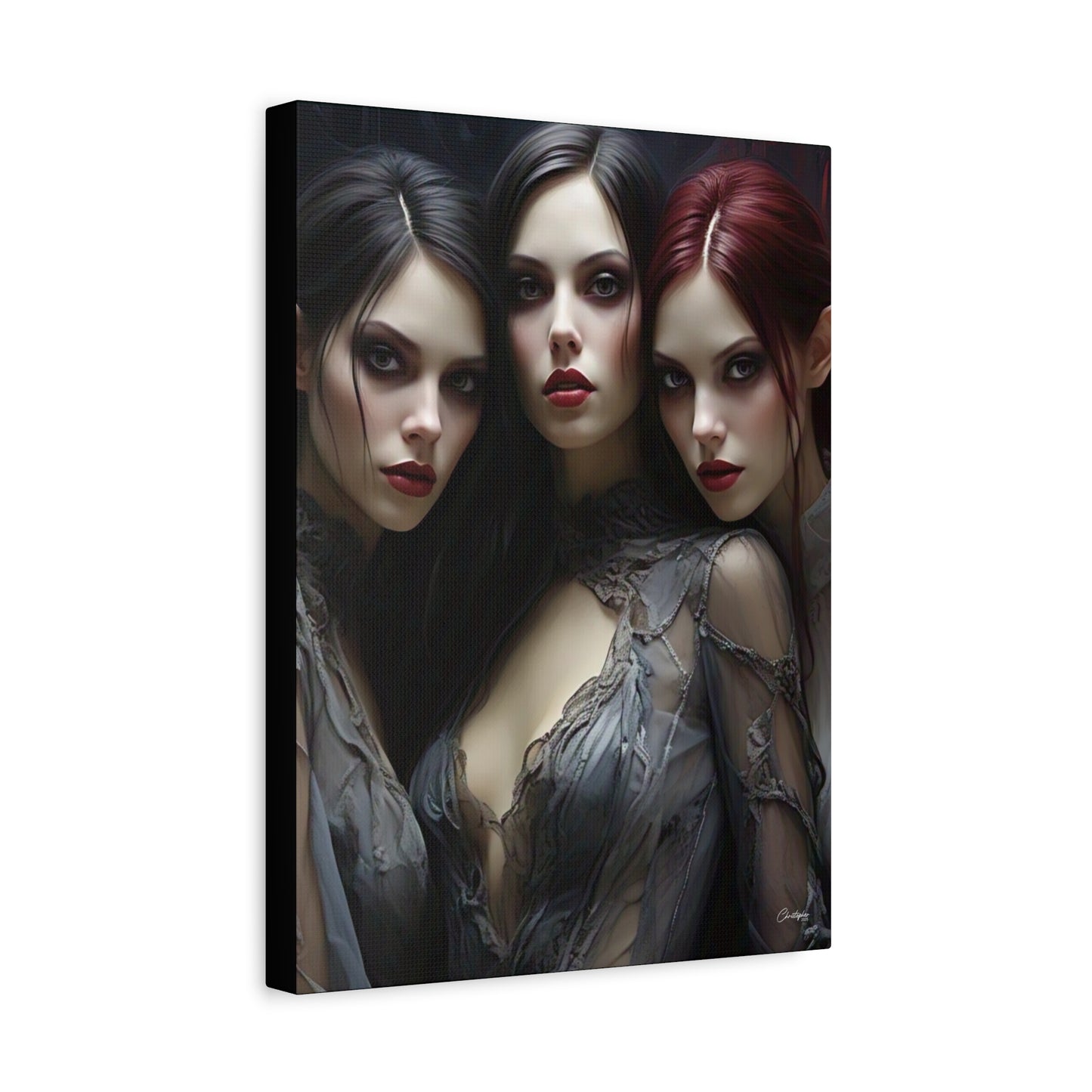 Gothic Wall Art Canvas, Fantasy Home Decor, Unique Gift for Halloween, Witchy Vibe Art, Dark Aesthetic Room Decor