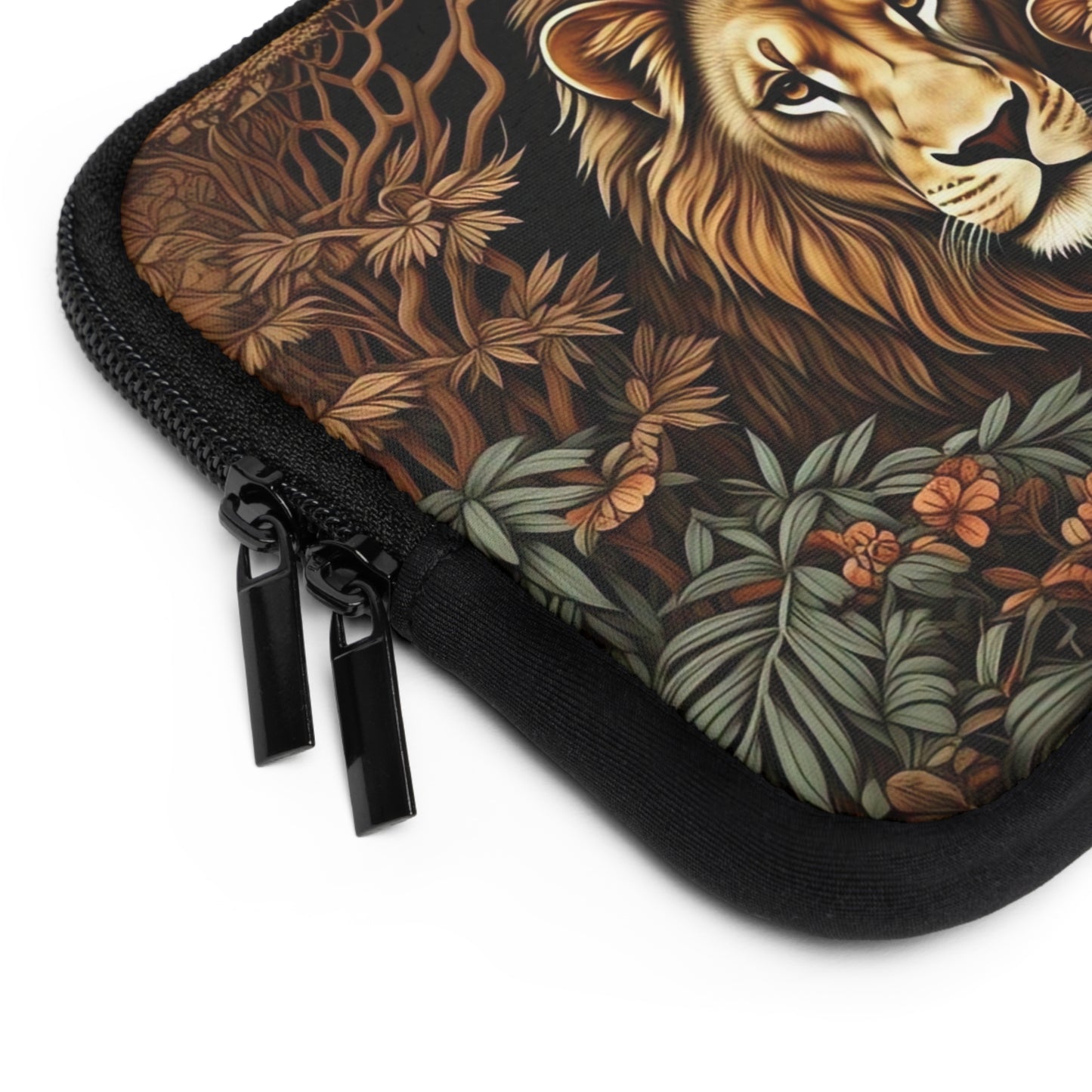 Majestic Lion Laptop Sleeve, Wildlife Art Case, Computer Sleeve for Animal Lovers, Nature Themed Gift, Eco-Friendly Tech Accessory