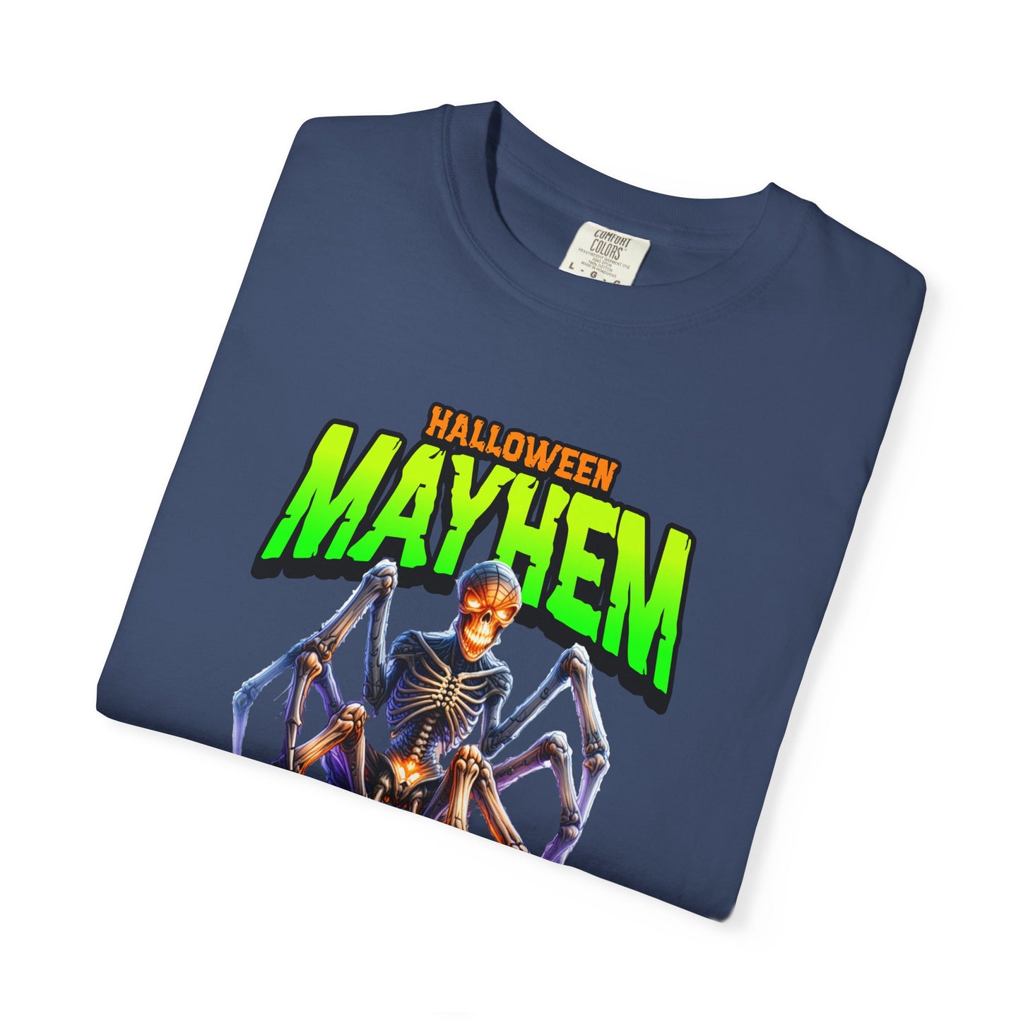 Halloween Mayhem Unisex T-Shirt, Spooky Tee for Men & Women, Perfect for Halloween Parties, Trick or Treat, Eerie Vibes, Unique Costume