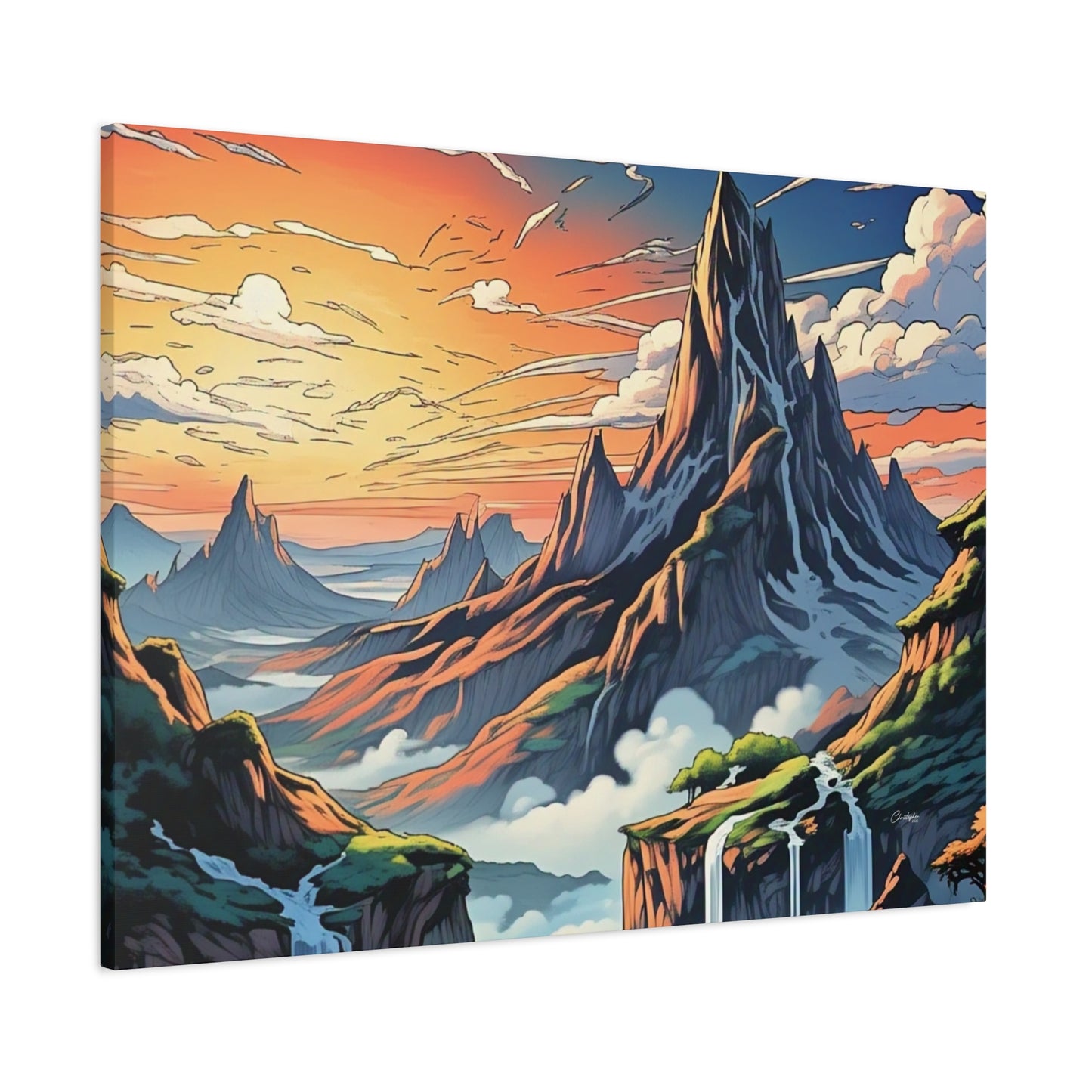 Stretched Canvas Art Print, Mountain Sunrise Landscape Decor, Wall Art for Home, Gift for Nature Lovers, Perfect for Living Room, [...]