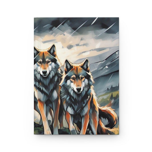 Artistic Wolf Hardcover Journal | Nature Lover's Gift, Writing Notebook, Sketchbook, Wildlife Decor, Eco-Friendly Stationery