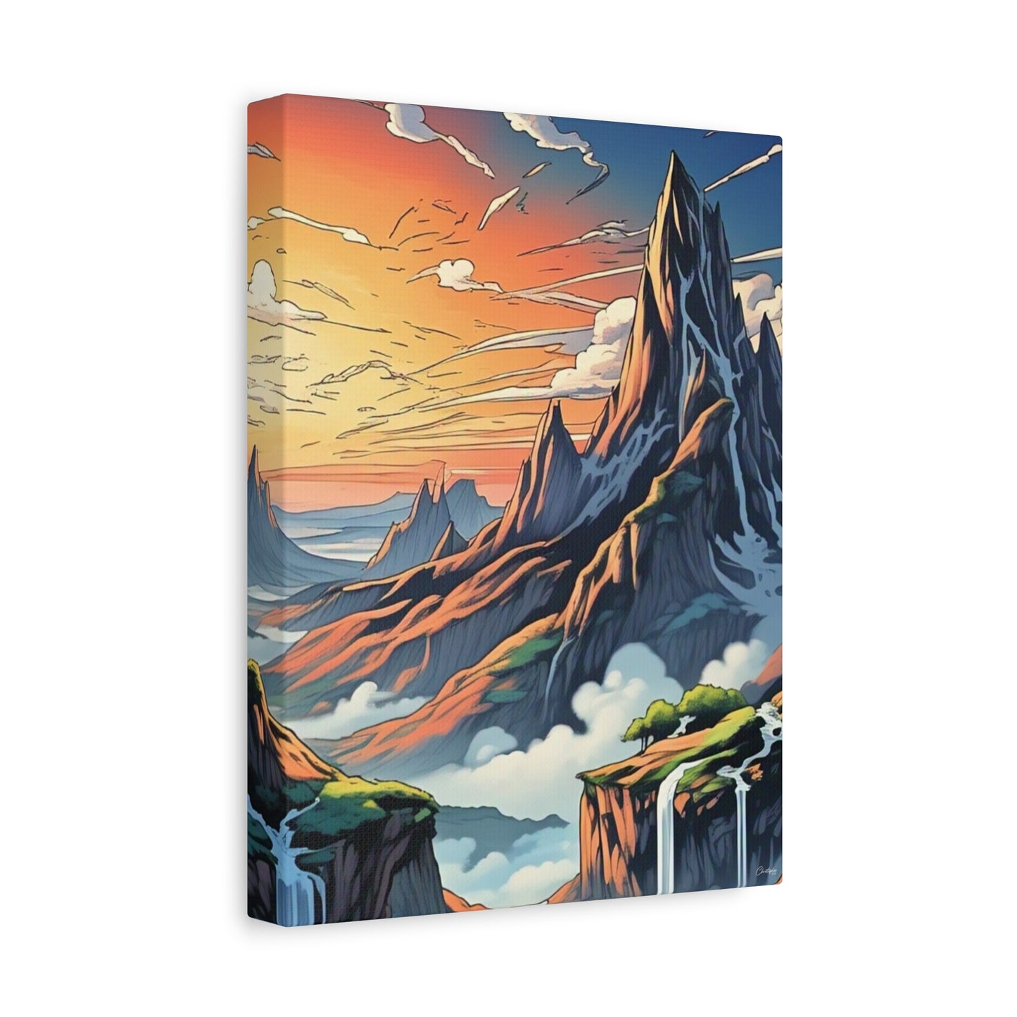 Stretched Canvas Art Print, Mountain Sunrise Landscape Decor, Wall Art for Home, Gift for Nature Lovers, Perfect for Living Room, [...]