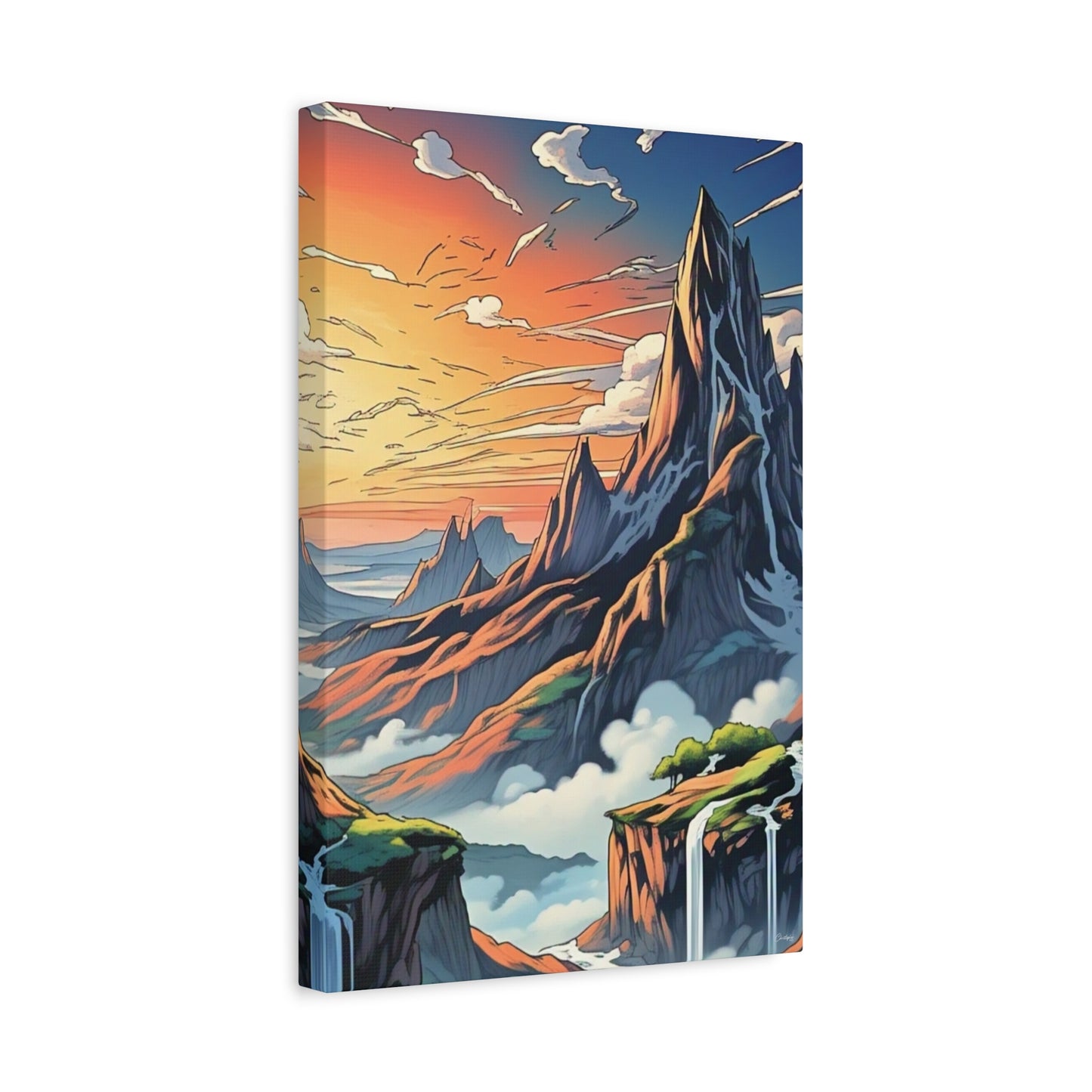 Stretched Canvas Art Print, Mountain Sunrise Landscape Decor, Wall Art for Home, Gift for Nature Lovers, Perfect for Living Room, [...]