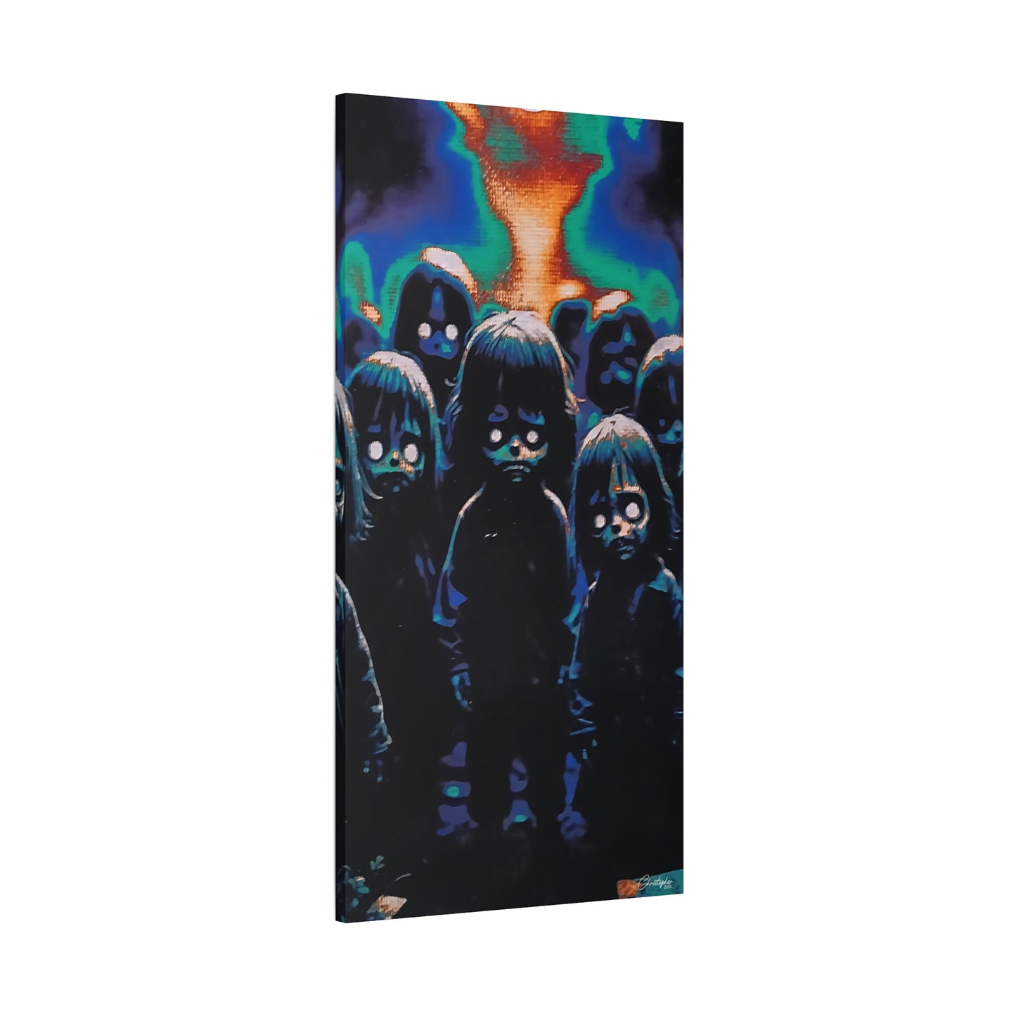 Original Laser Engraved Art, Full Wrapped Edges, Matte Canvas, Stretched, 1.25"