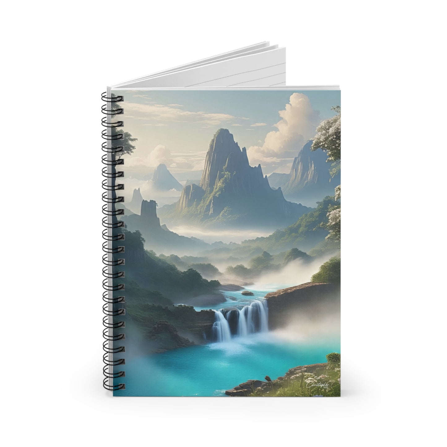 Serene Landscape Spiral Notebook | Ruled Line Journal for Nature Lovers, Travel Notes, Sketchbook, Gift for Students, Creative Writing