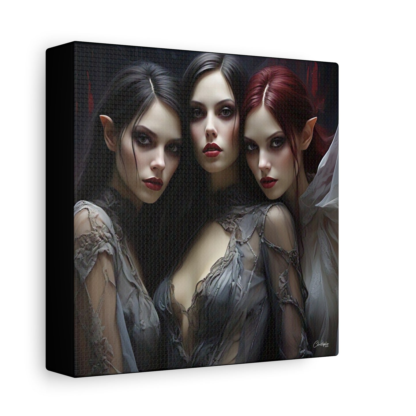 Gothic Wall Art Canvas, Fantasy Home Decor, Unique Gift for Halloween, Witchy Vibe Art, Dark Aesthetic Room Decor