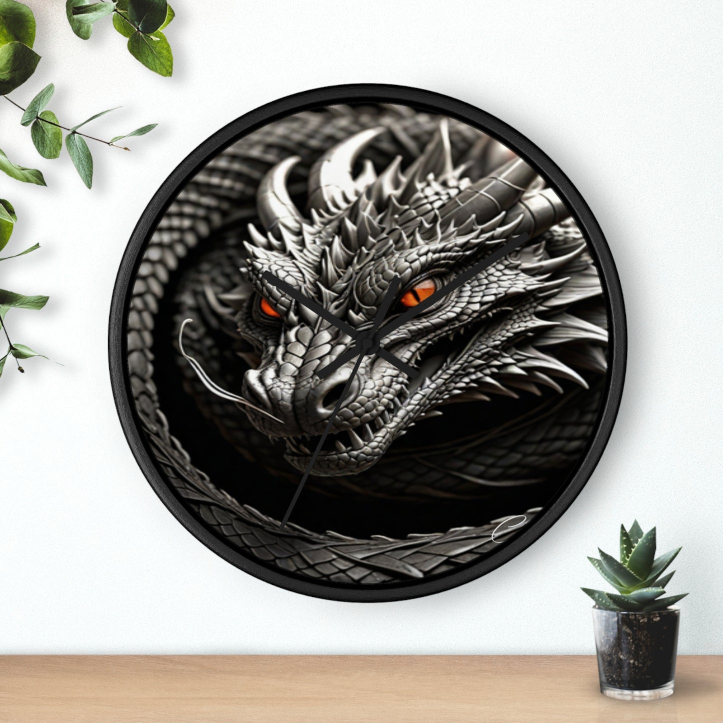 Majestic Dragon Wall Clock - Fantasy Home Decor, Unique Gift for Dragon Lovers, Gothic Clock, Medieval Wall Art, Fantasy Decor