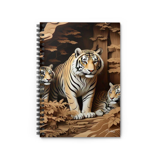 Wildlife-Inspired Spiral Notebook | Tiger Jungle Art | Perfect for Students, Nature Lovers, Journaling, Gifts