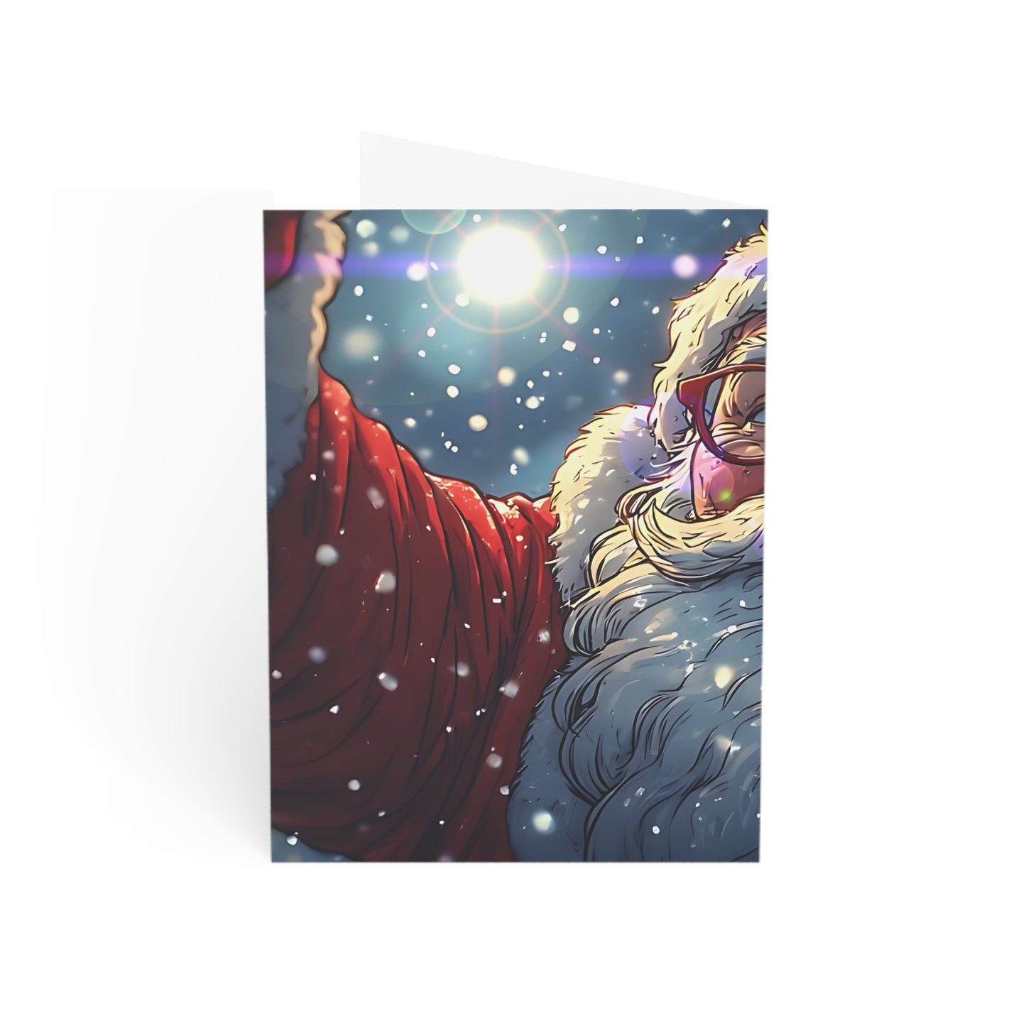 Festive Santa (Christmas Selfies) Greeting Cards - Holiday Magic Collection