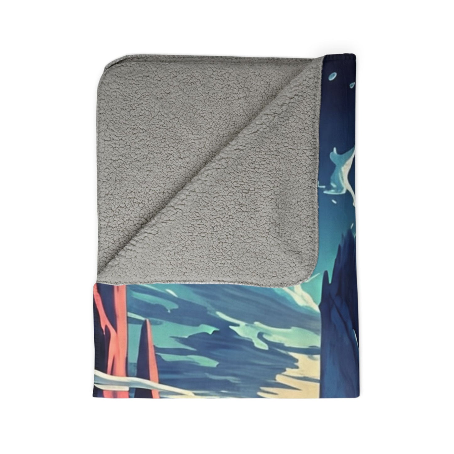 Cosmic Fleece Sherpa Blanket - Cozy Space Blanket for Starry Nights, Perfect for Gifts, Home Decor, and Adventure Lovers