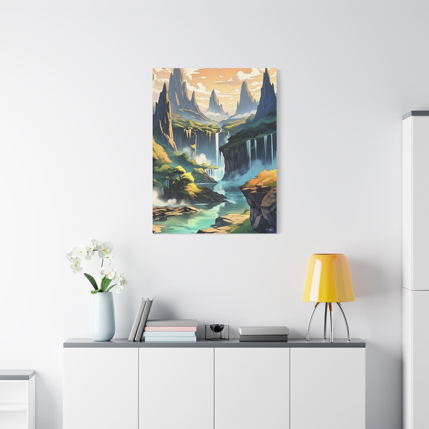 Serene Landscape Canvas Wall Art, Nature Home Decor, Tranquil Living Room Accent, Gift for Nature Lovers, Gallery Wall Piece