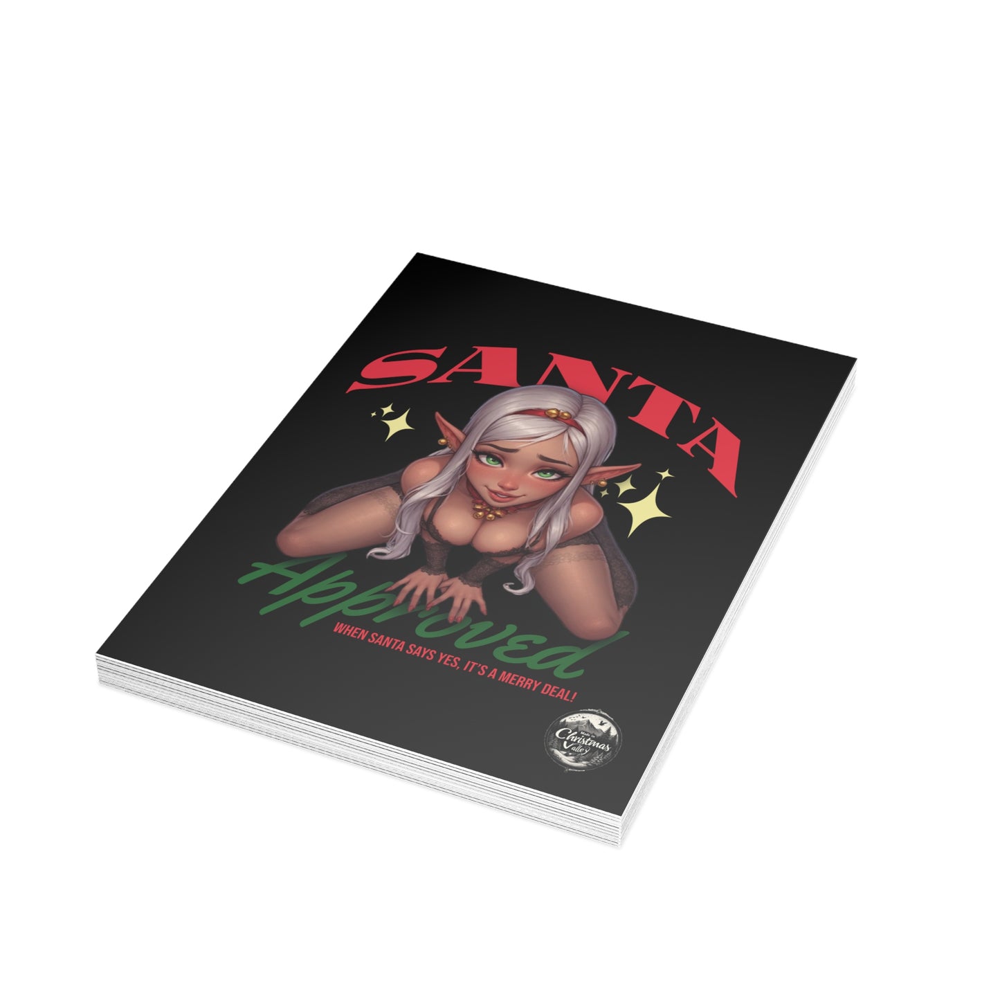 Holiday Greeting Postcard Bundle – Santa Approved Art, Cute Christmas Cards, Envelopes Included, Fun Holiday Stationery, Gifts