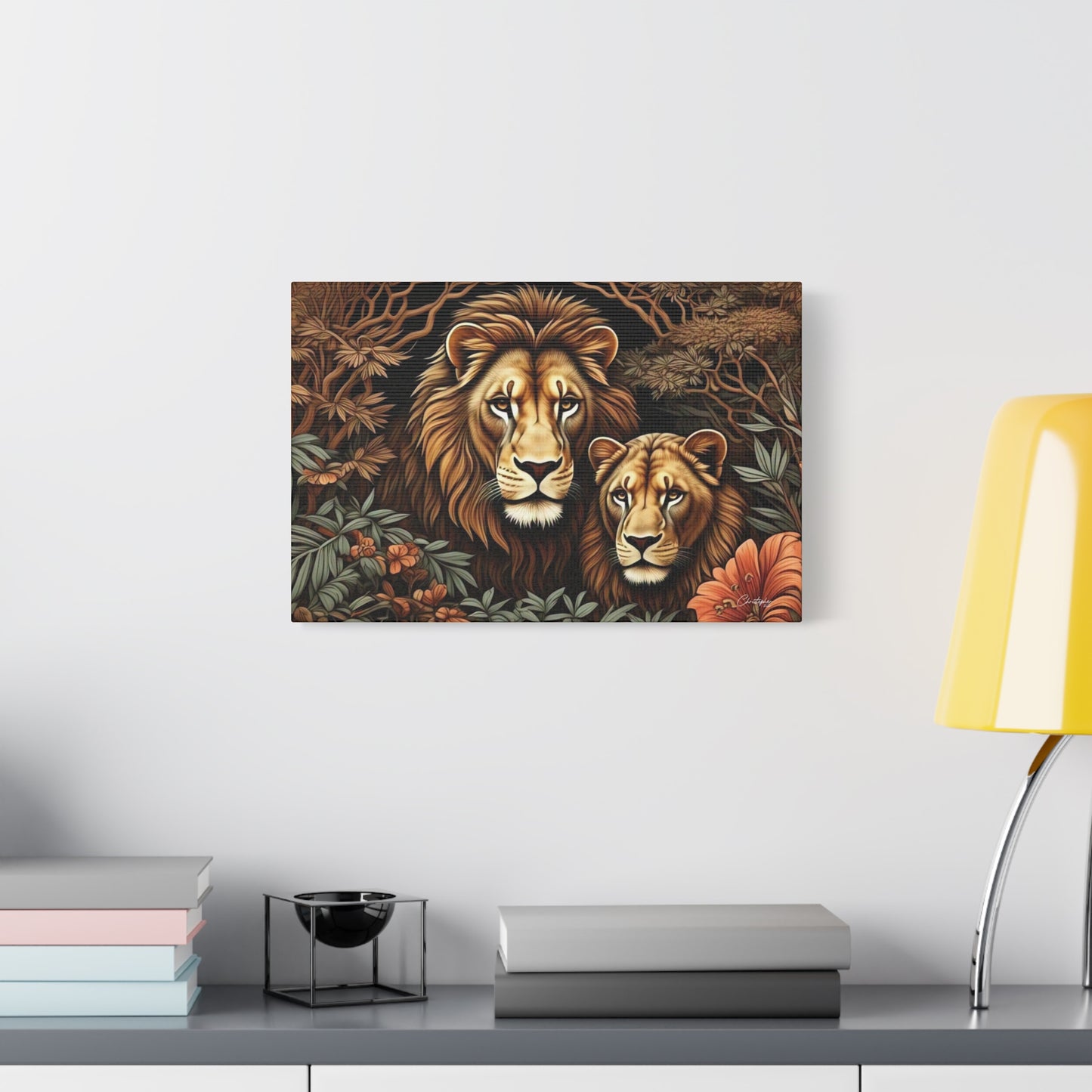 Majestic Lion Family Canvas Wall Art, Animal Lovers Decor, Wildlife Home Accent, Gift for Nature Enthusiasts, Meaningful Family Art