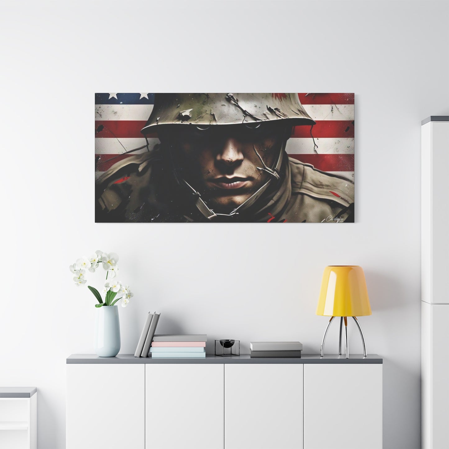 Military-Themed Canvas Art, Military Canvas Print, Wall Art for Veterans, Patriotic Home Decor, Gift for Army, Military Artwork, [...]