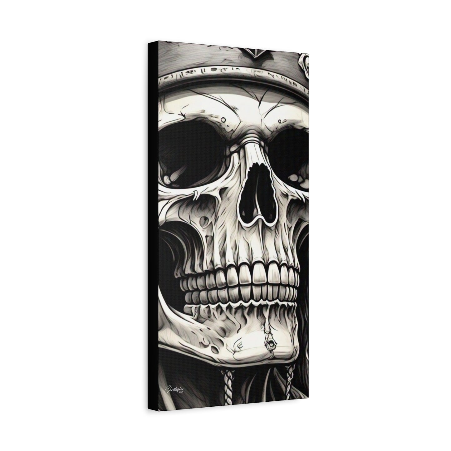 Pirate Skull Canvas Art - Edgy Gothic Decor, Wall Art for Halloween, Gothic Home Decor, Pirate Theme, Gift for Him