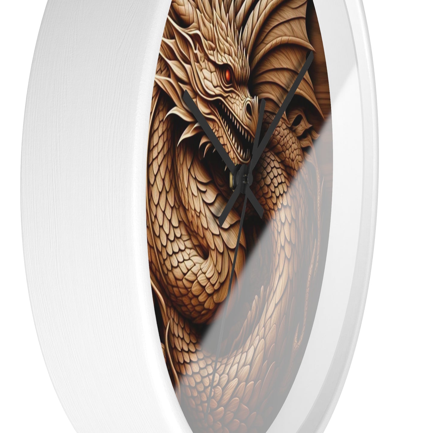 Dragon Art Wall Clock, Unique Home Decor, Fantasy Gift, Asian Inspiration, Timeless Wall Art