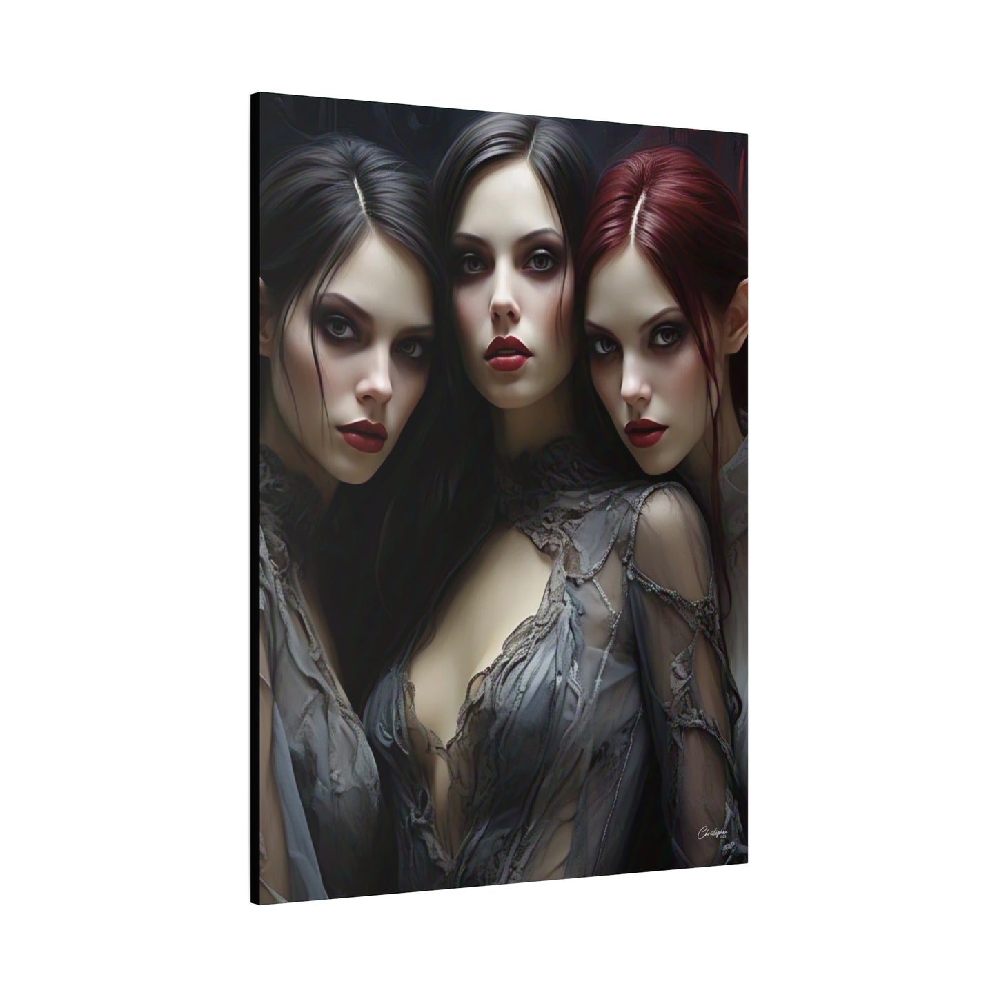 Gothic Wall Art Canvas, Fantasy Home Decor, Unique Gift for Halloween, Witchy Vibe Art, Dark Aesthetic Room Decor