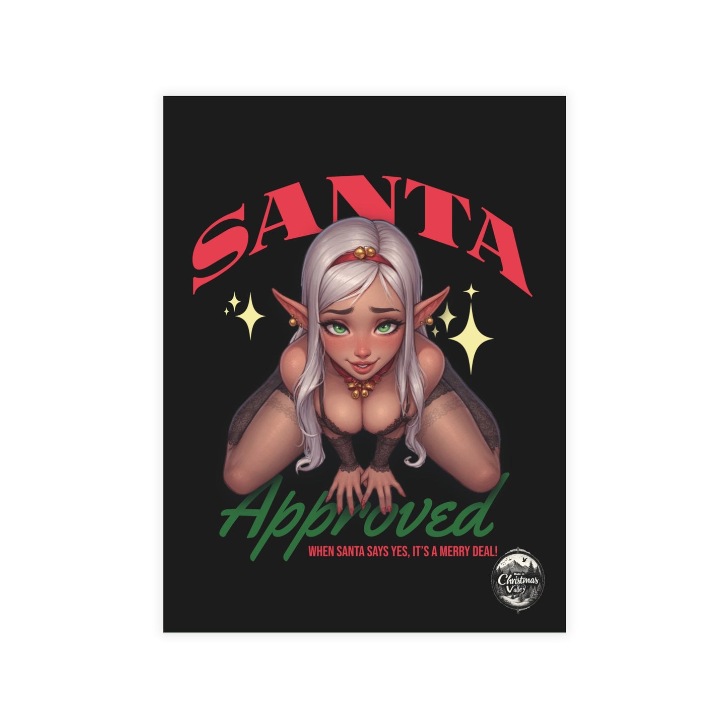 Holiday Greeting Postcard Bundle – Santa Approved Art, Cute Christmas Cards, Envelopes Included, Fun Holiday Stationery, Gifts