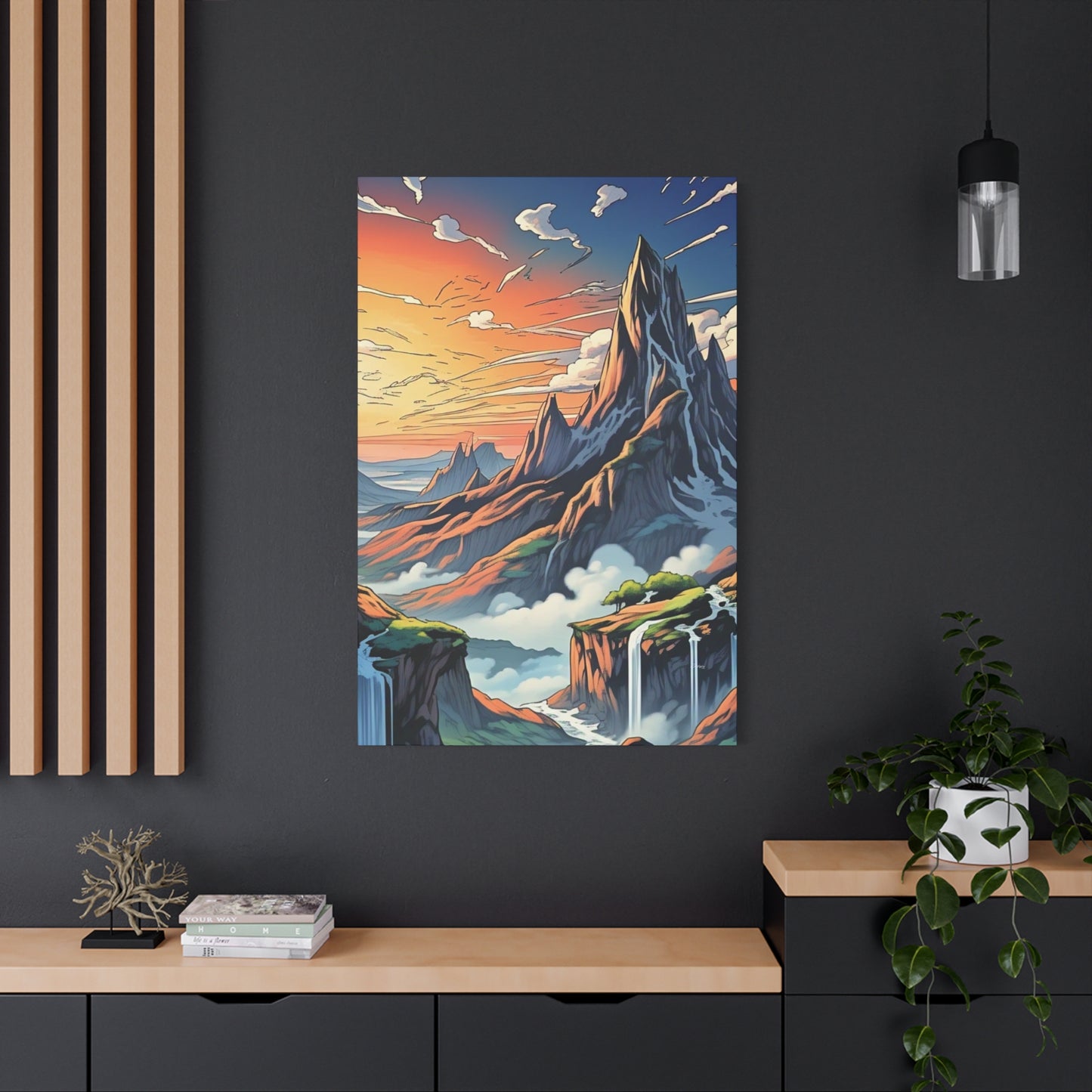 Stretched Canvas Art Print, Mountain Sunrise Landscape Decor, Wall Art for Home, Gift for Nature Lovers, Perfect for Living Room, [...]